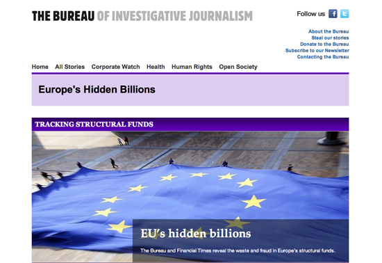 Figure 28. <em>EU Structural Funds Investigation</em> (Bureau of Investigative Journalism)