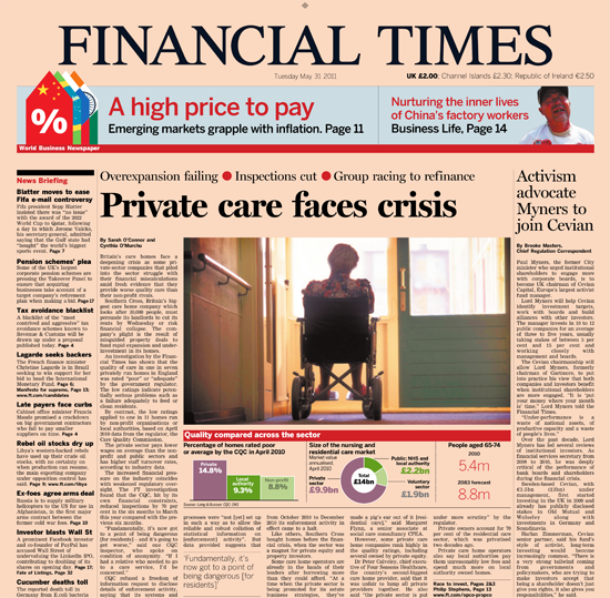 Figure 45. <em>Private care faces crises</em> (Financial Times)
