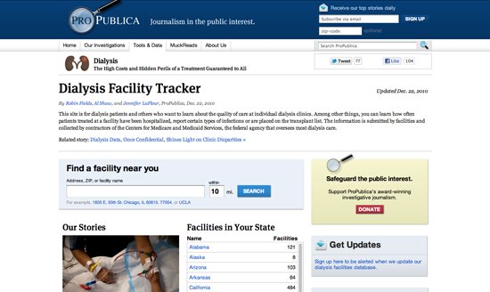 Figure 82. <em>Dialysis Facility Tracker</em> (ProPublica)